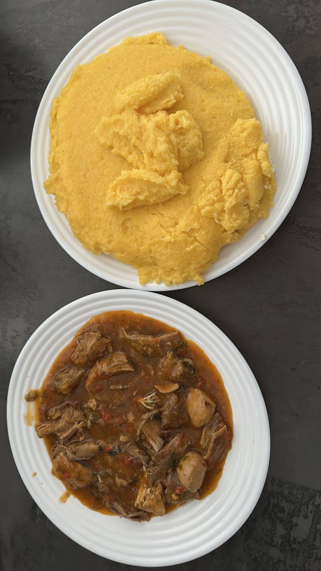 Ugali with beef stew