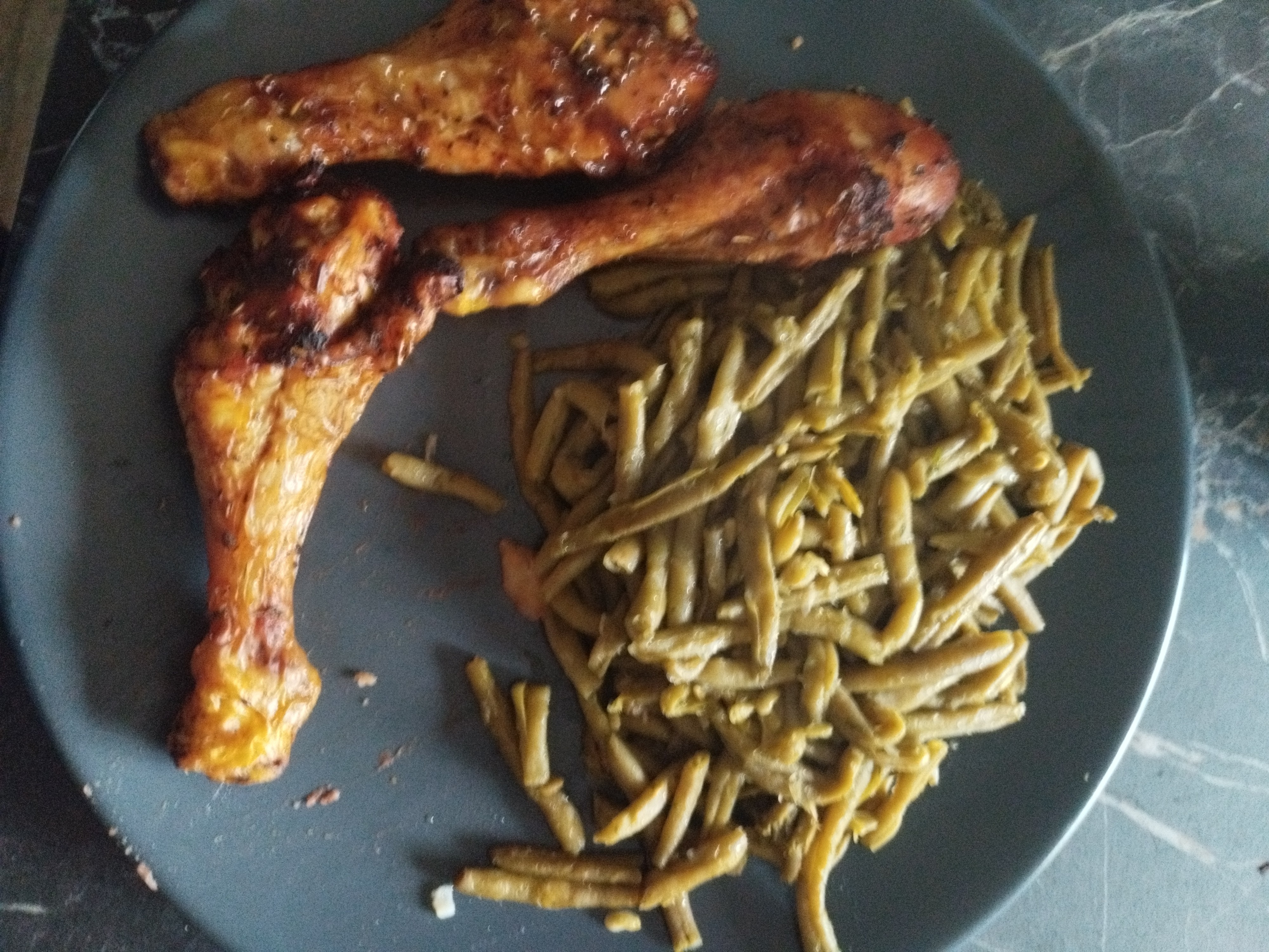 Poulet et haricots verts
