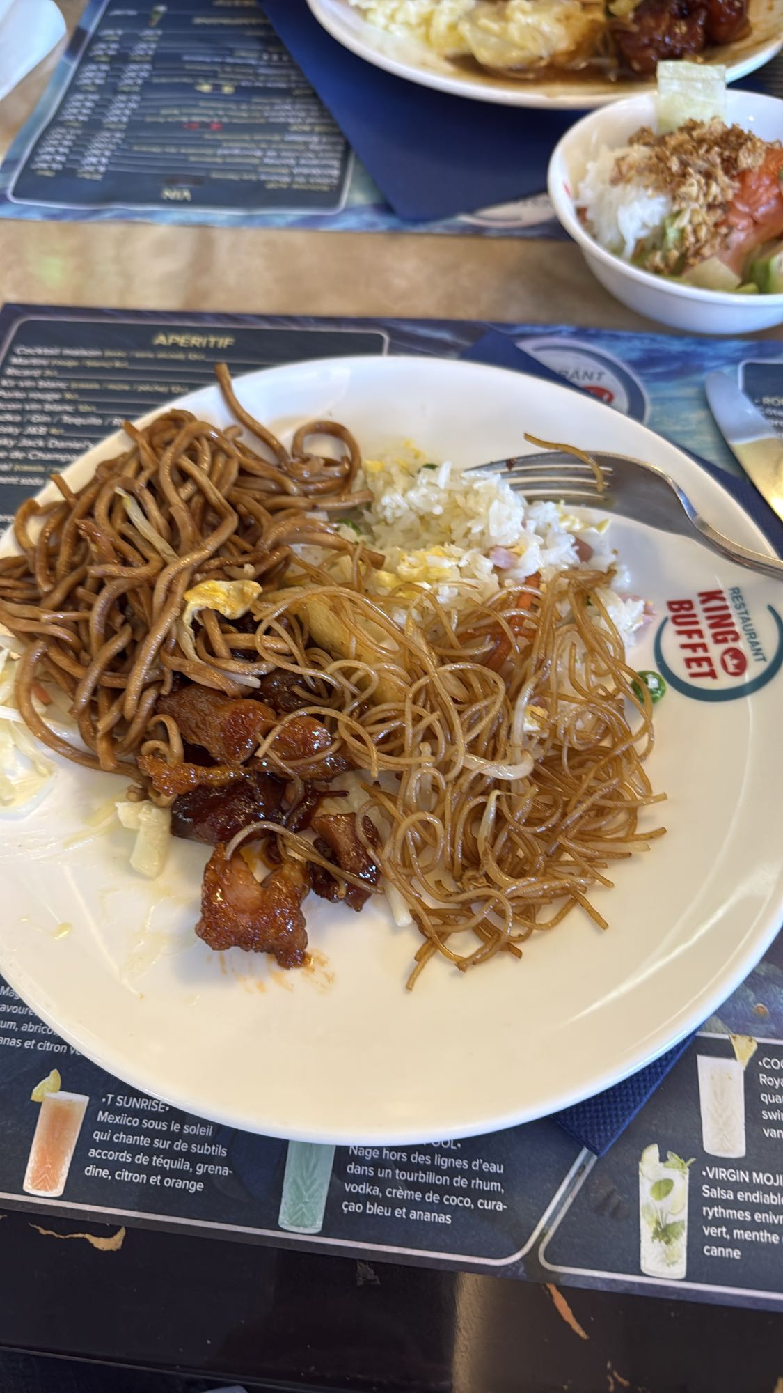 Assiette buffet asiatique