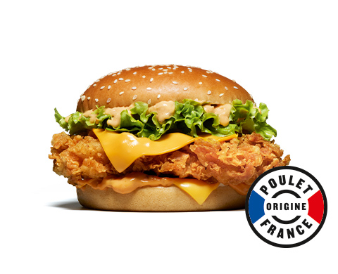 Burger poulet croustillant