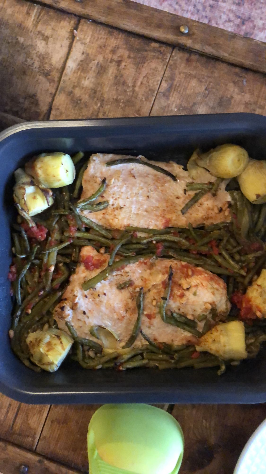 Poulet aux légumes rôtis