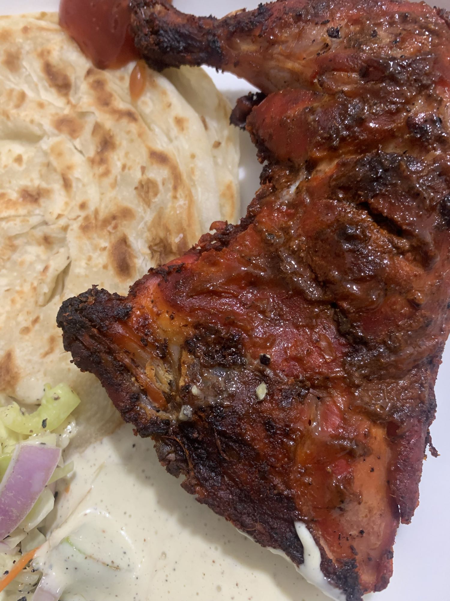 Grilled Chicken with Bread