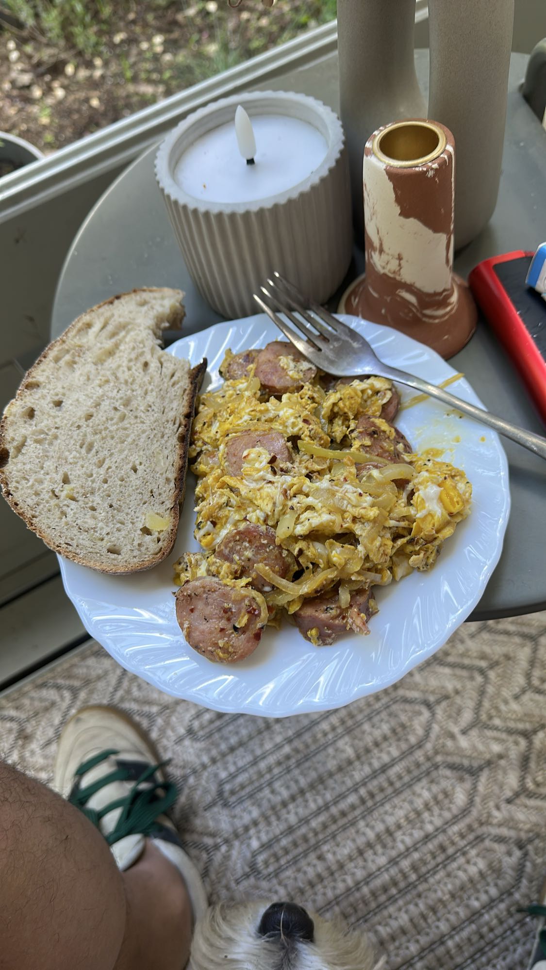 Jajecznica z kiełbasą