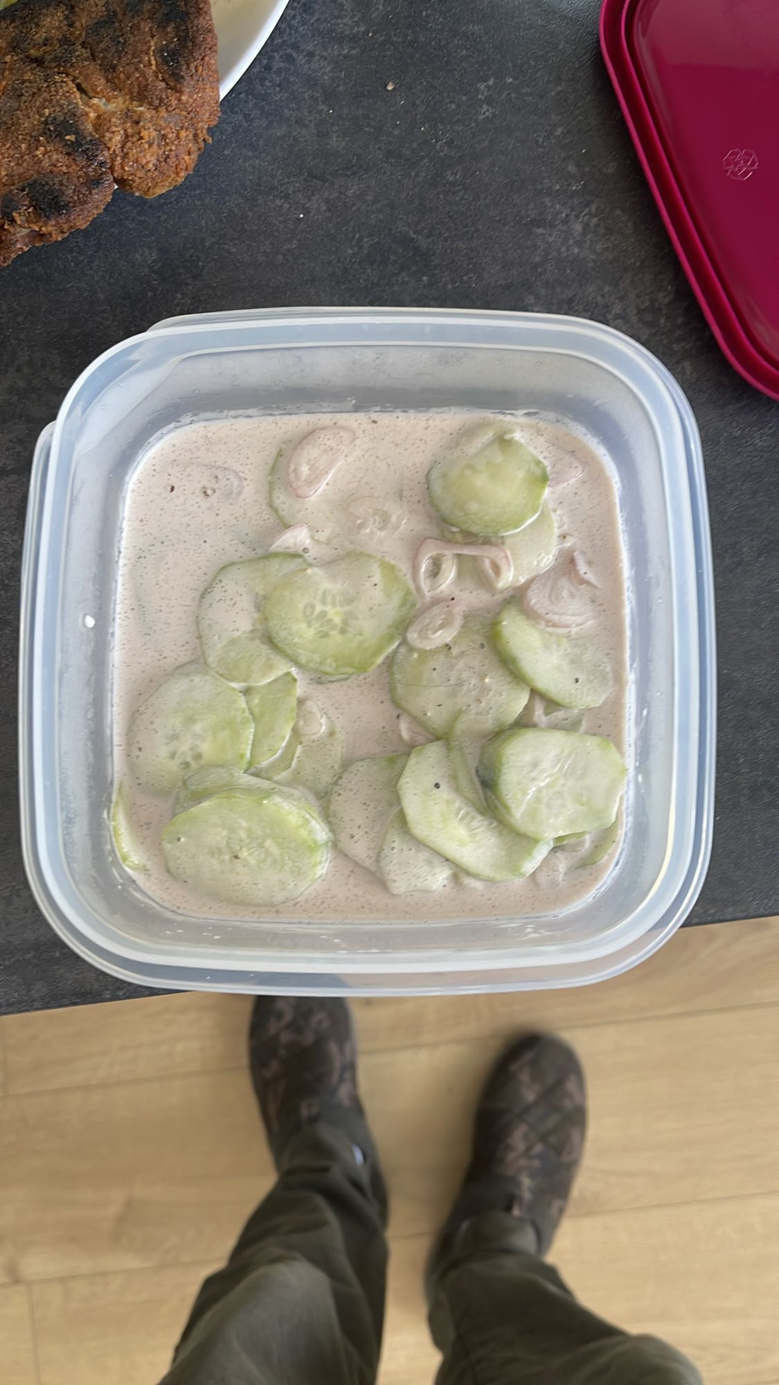 Salade concombre crème