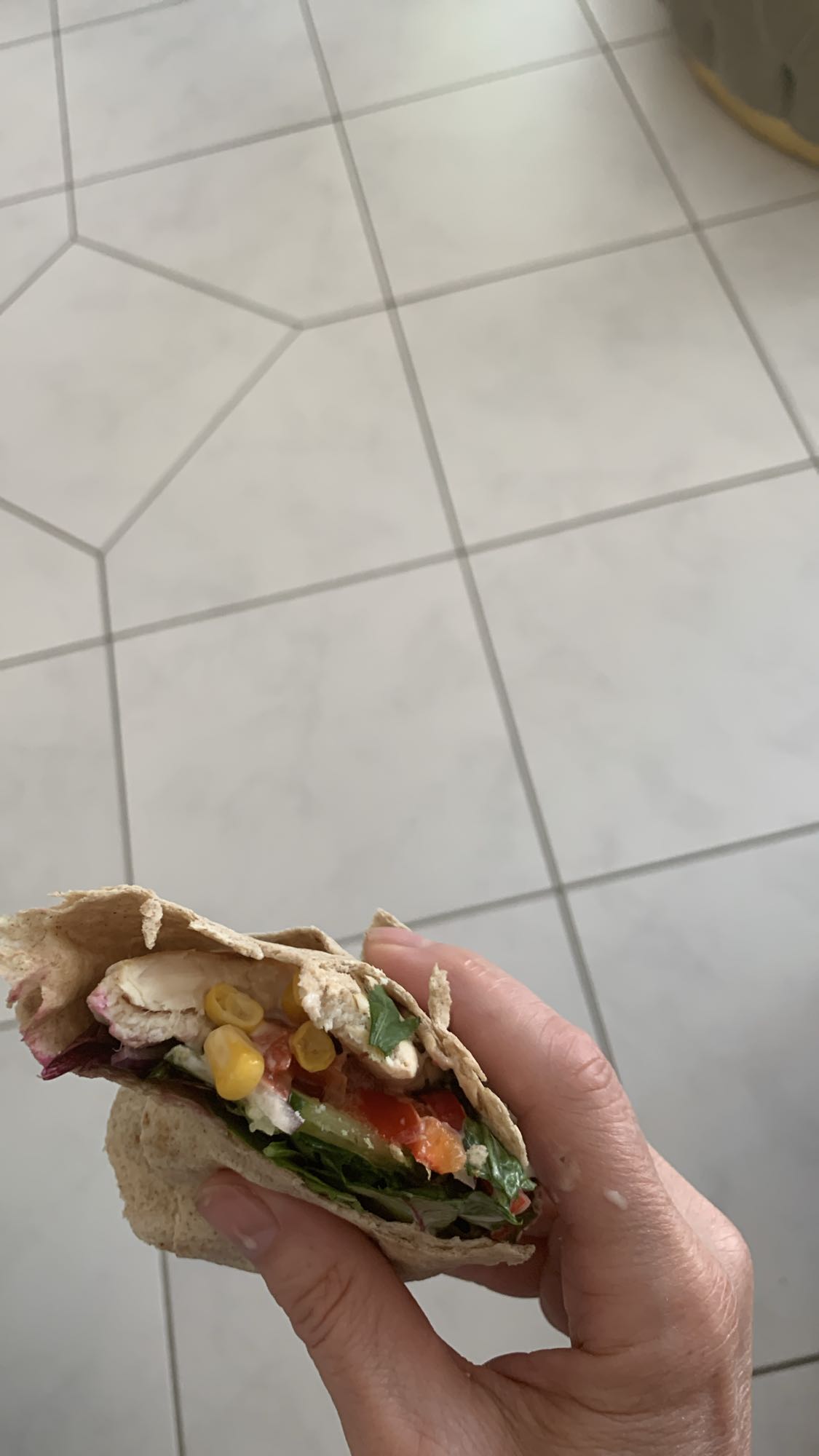 Pita mit Hähnchen und Gemüse