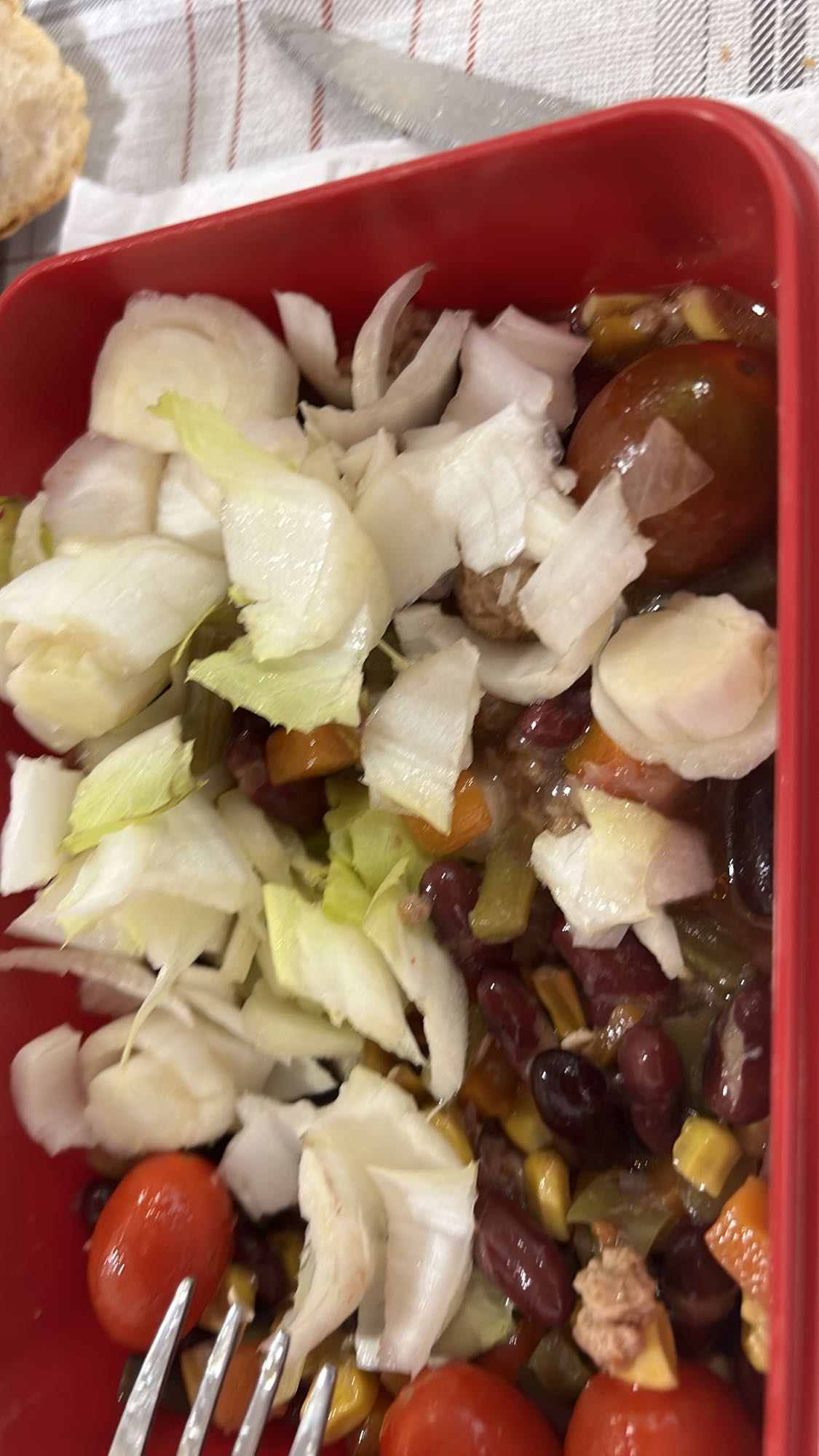 Salade haricots et légumes