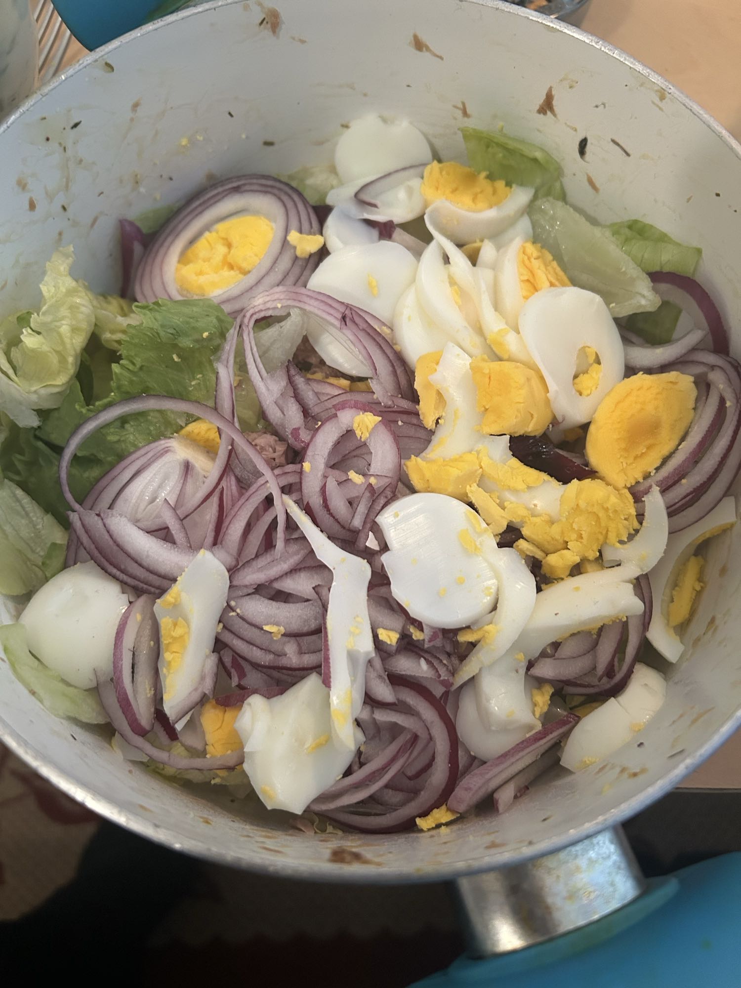 Salade œufs et oignons