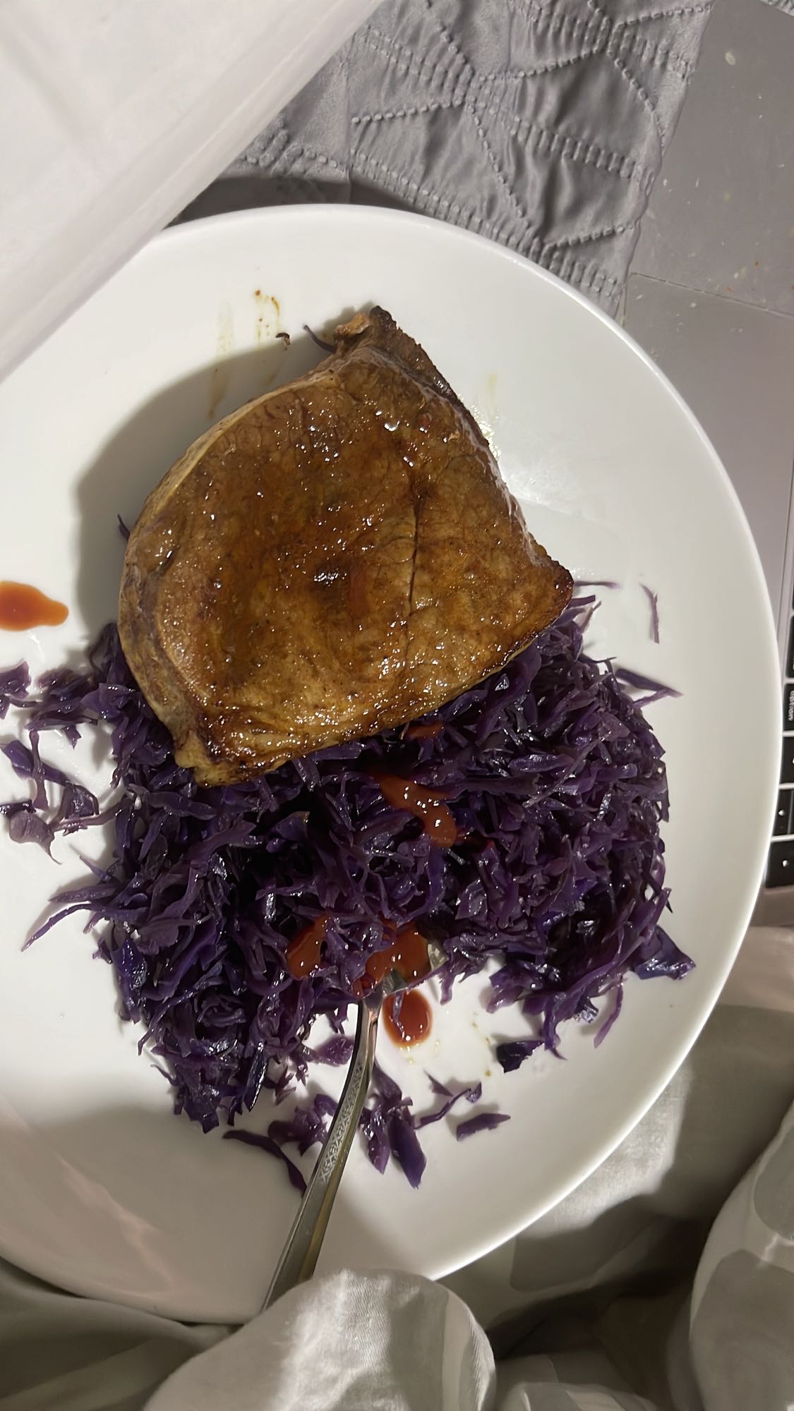 Steak and Red Cabbage