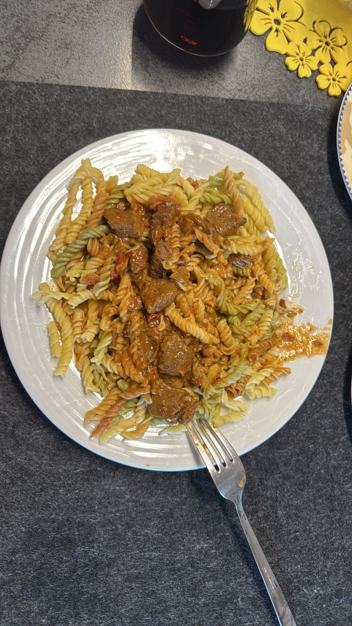 Fusilli con carne