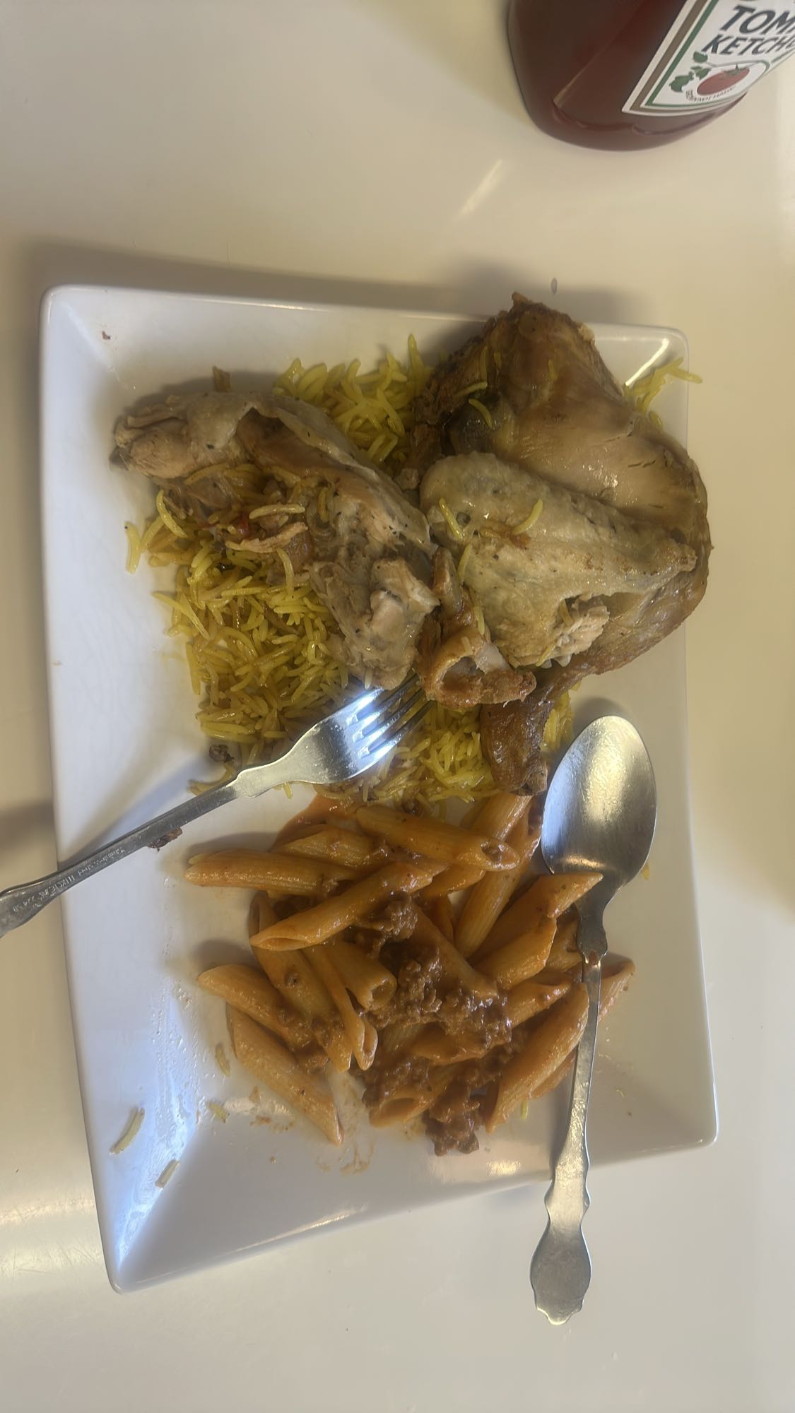 Kyckling med ris och pasta