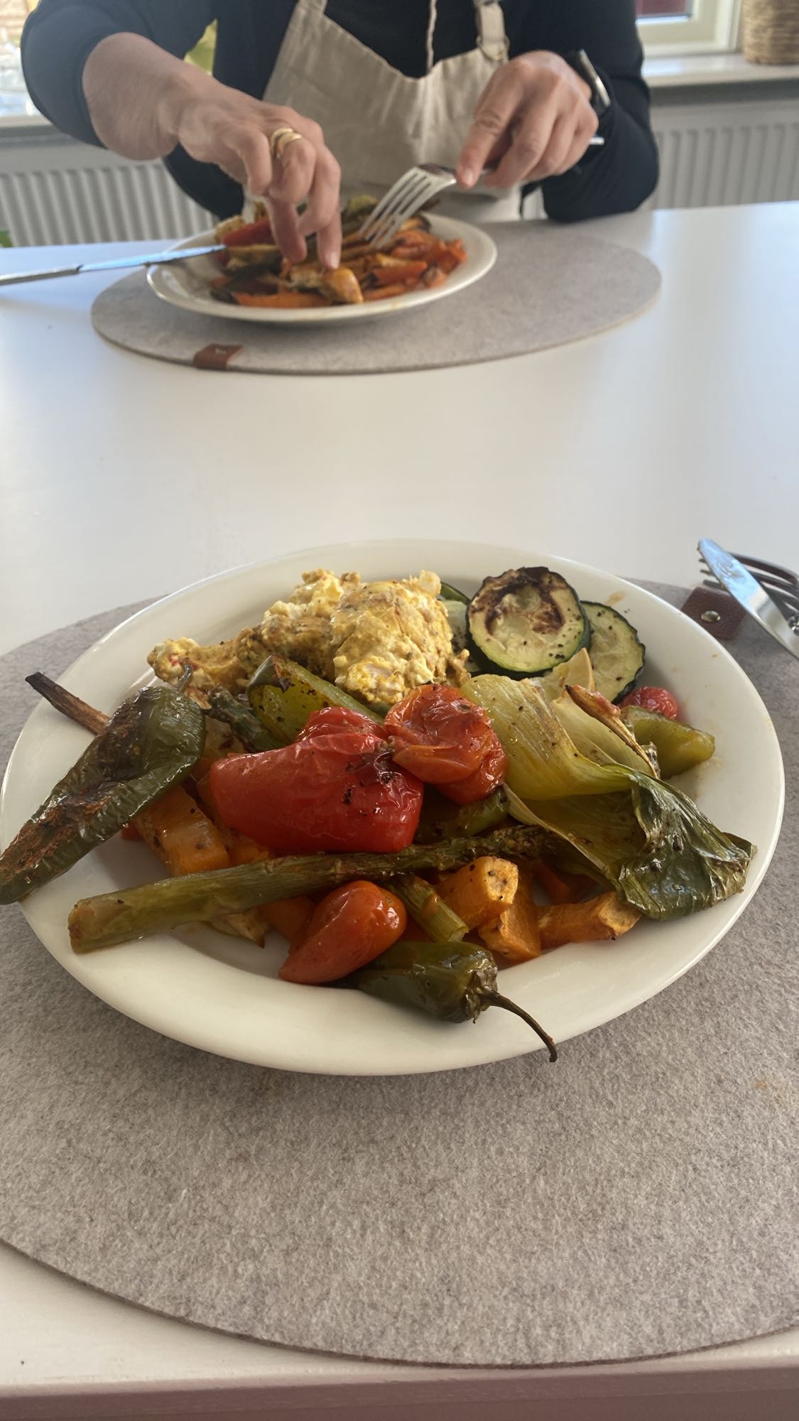 Rostade grönsaker med kyckling