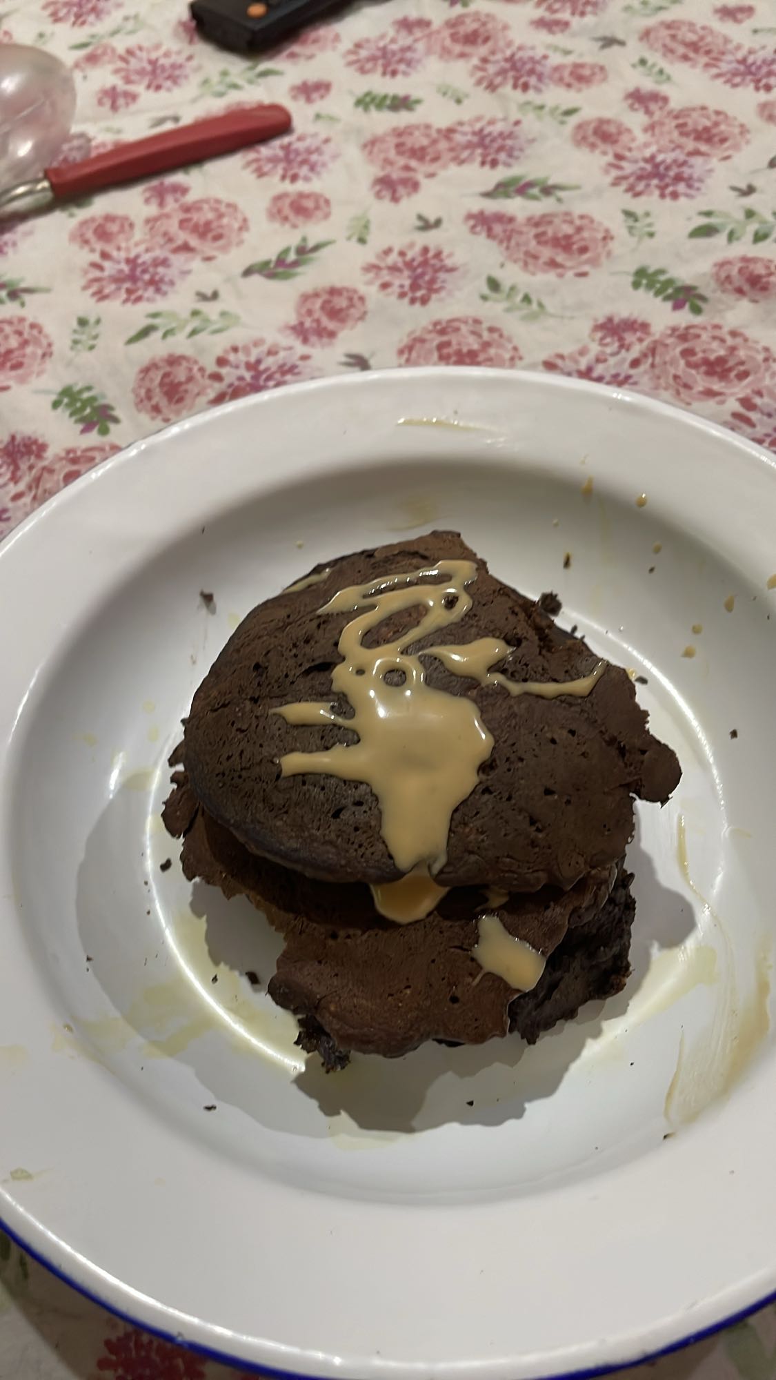 Tortilla de avena con cacao y banana