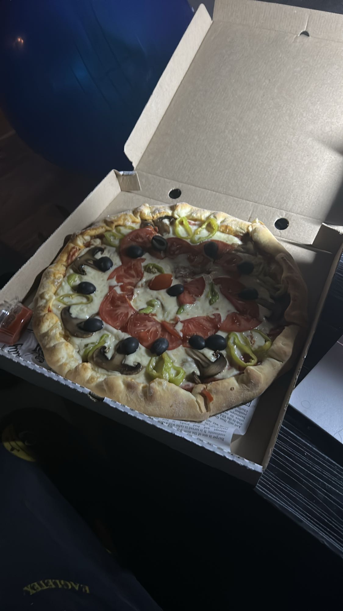 Vegetable Pizza with Ham