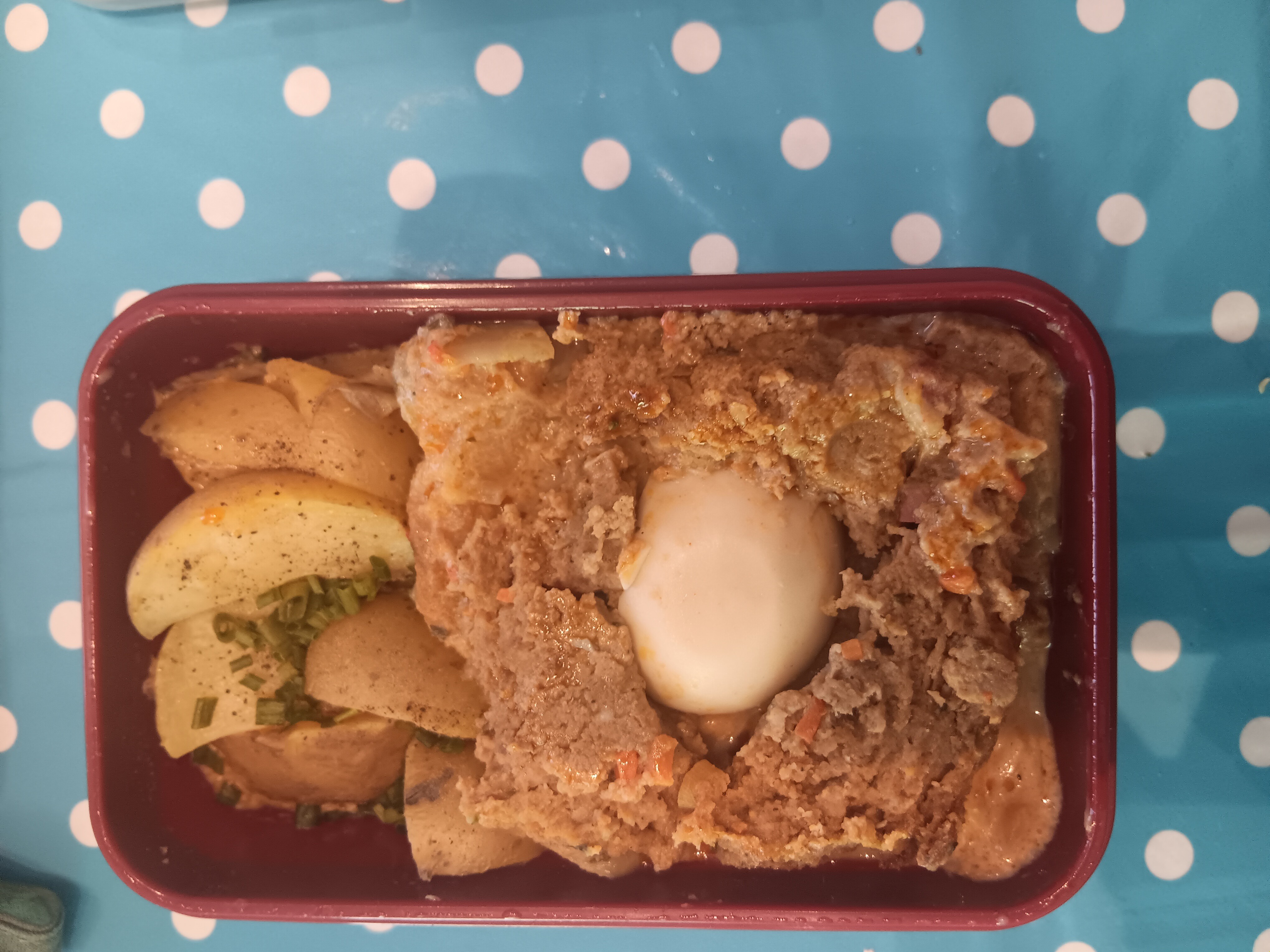 Meatloaf with potatoes