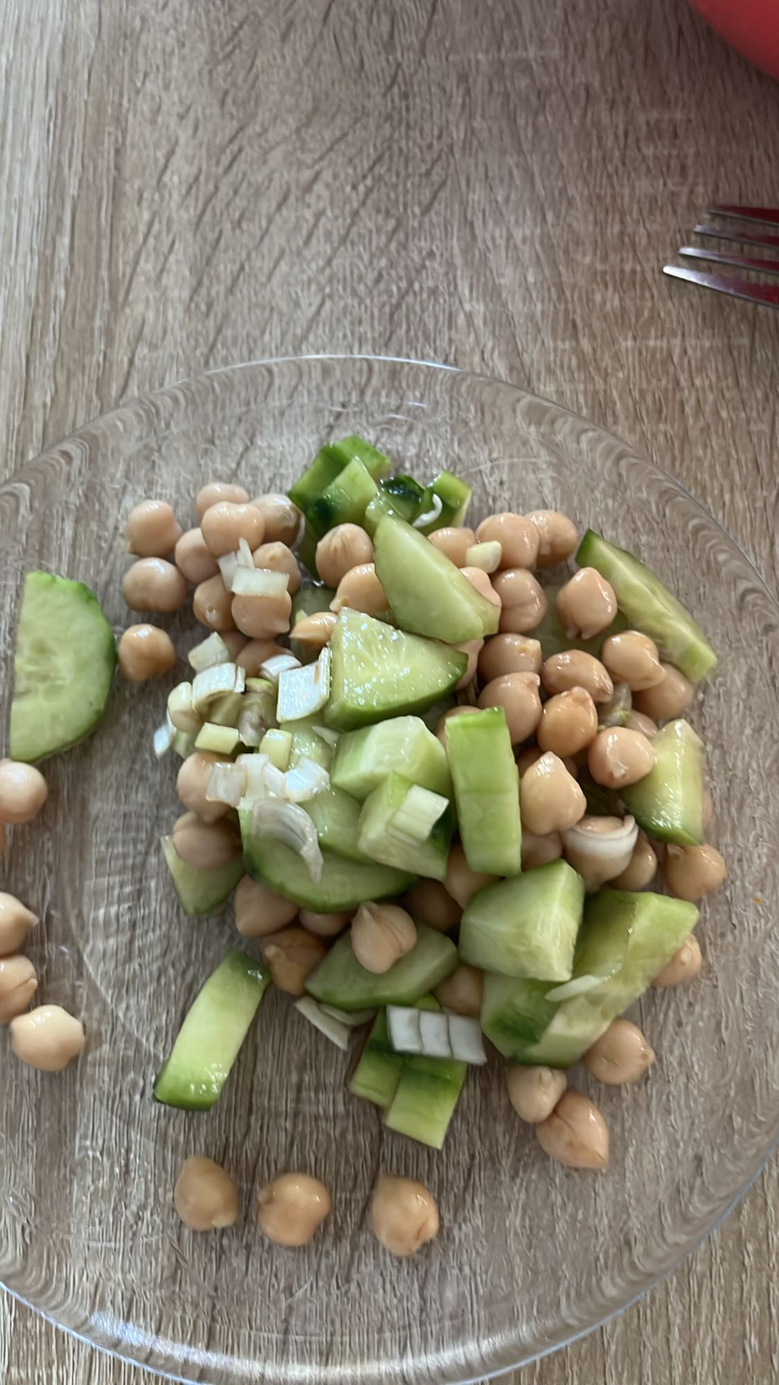 Salade pois chiches concombre