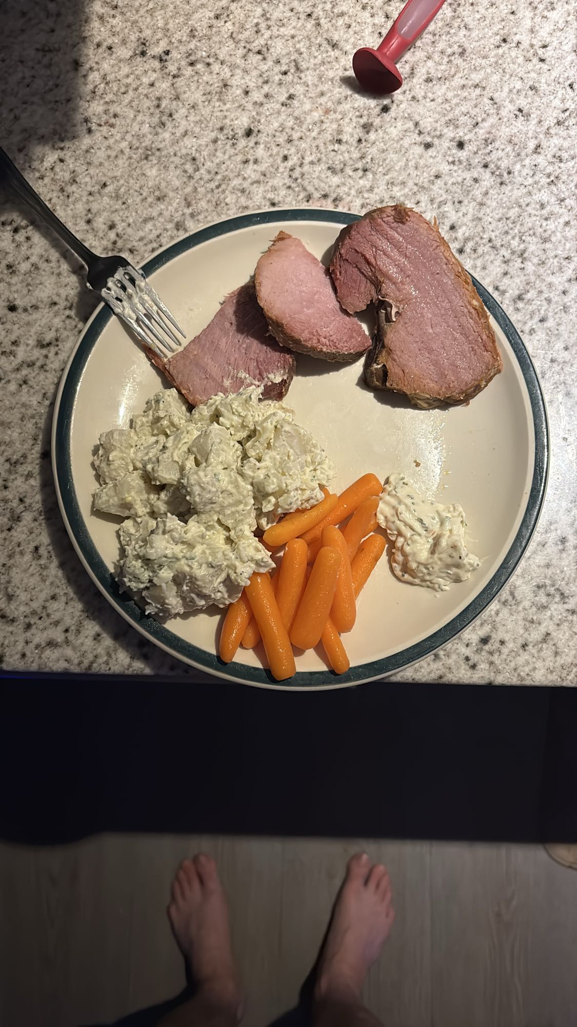 Jambon, salade, carottes