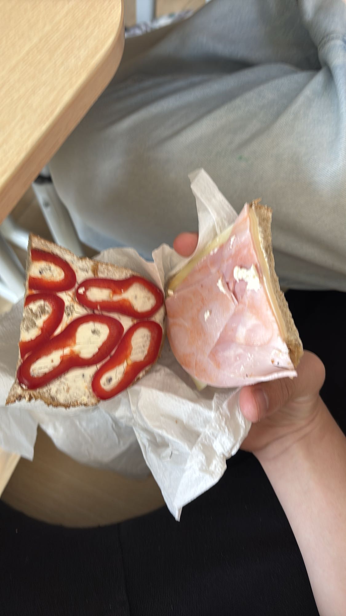 Ham and cheese sandwich