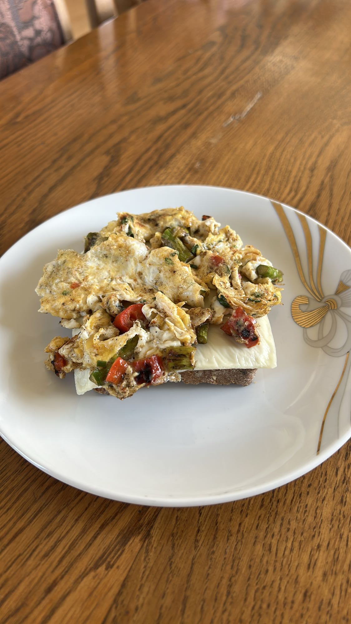 Egg Veggie Cheese Toast