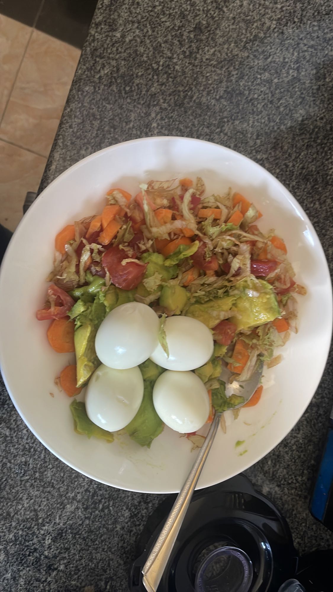 Egg Avocado Veggie Salad