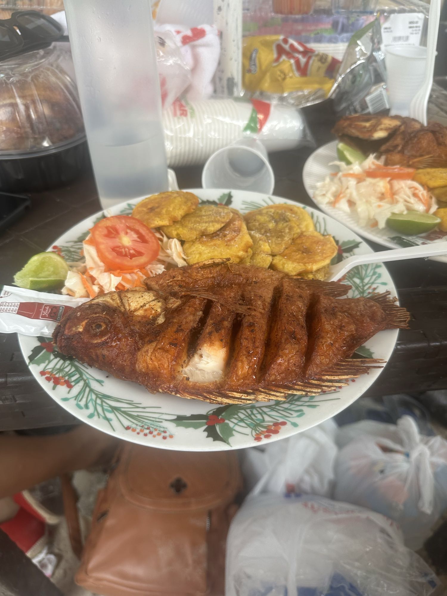 Fried Fish with Tostones