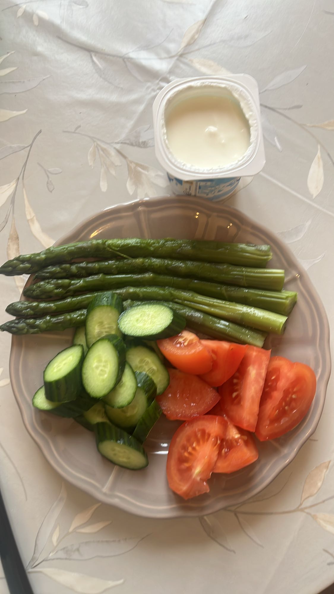 Légumes et yaourt nature