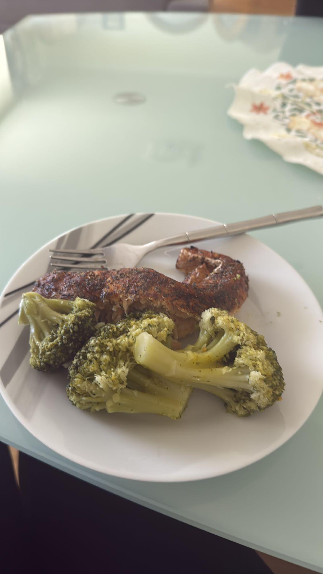 Salmón con brócoli