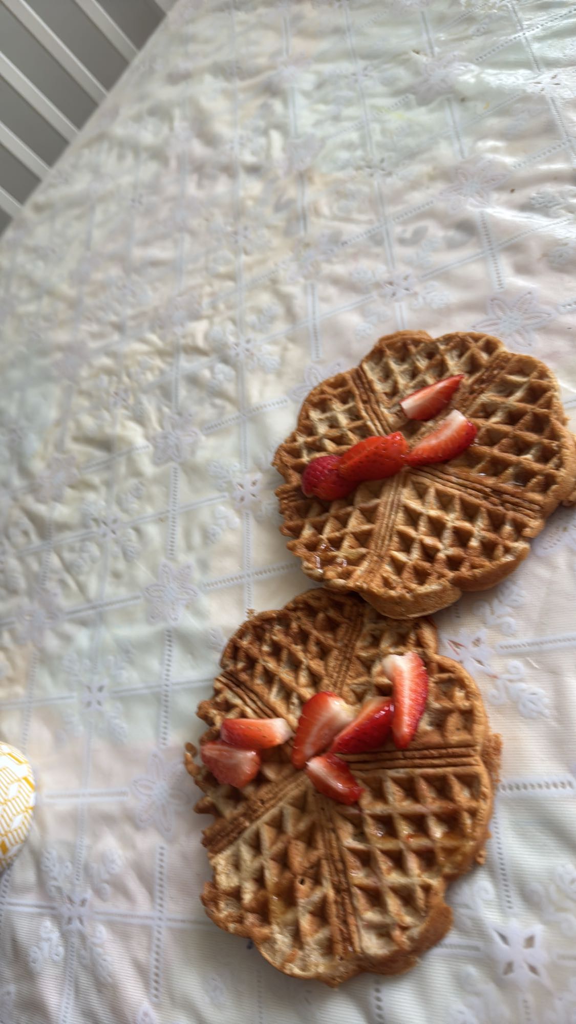 Våfflor med jordgubbar