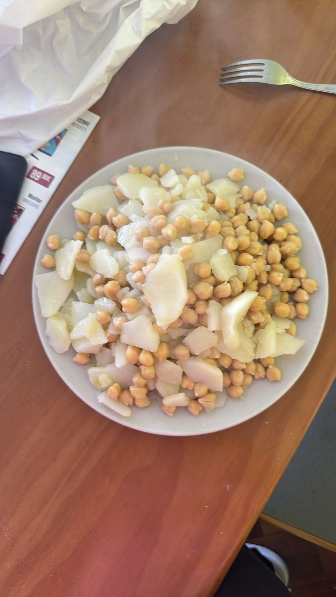 Ensalada de garbanzos y papa