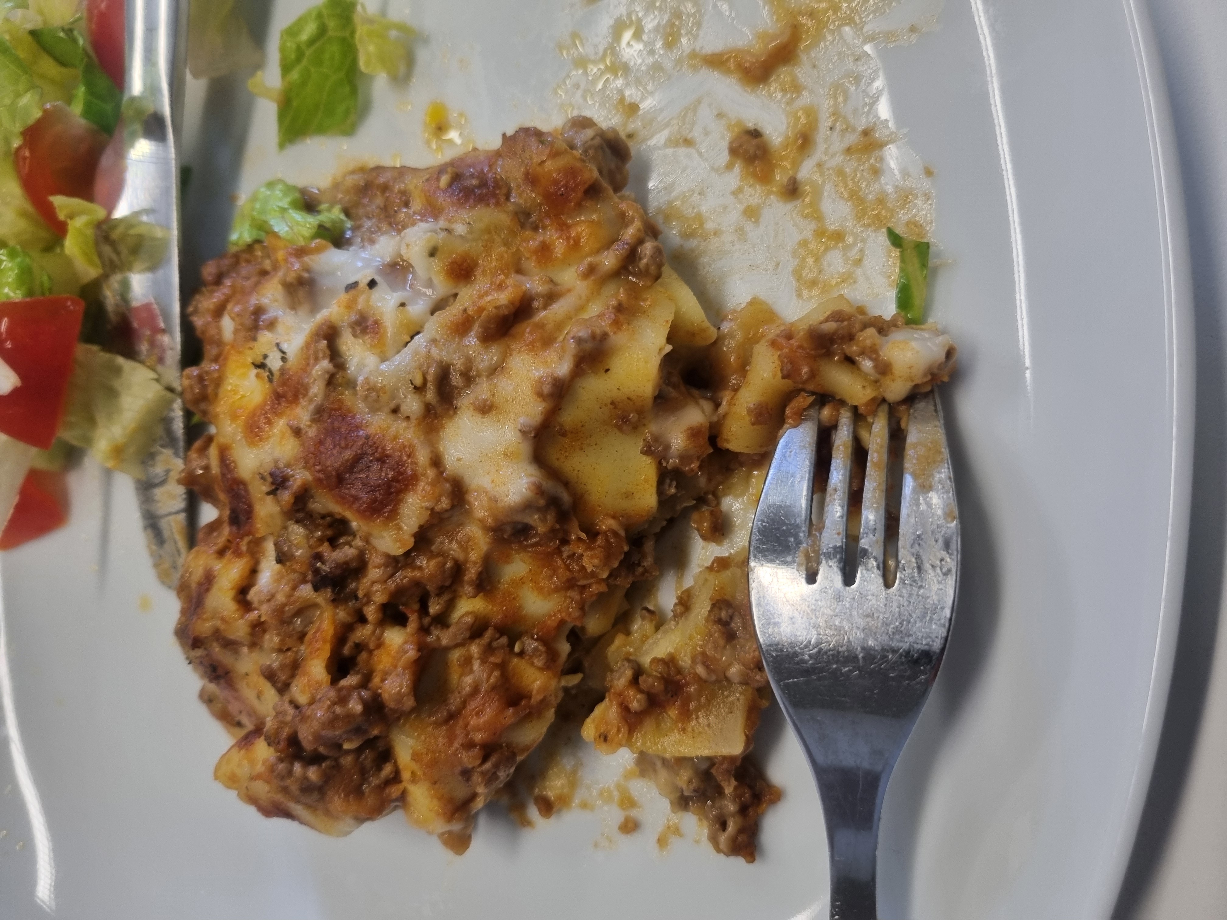 Beef Lasagna with Salad
