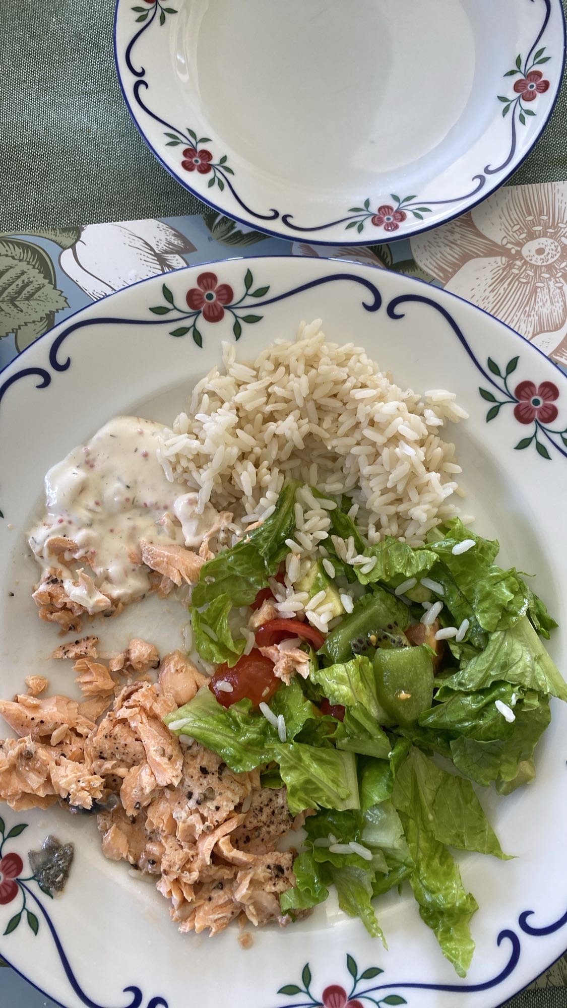 Lax med ris och sallad