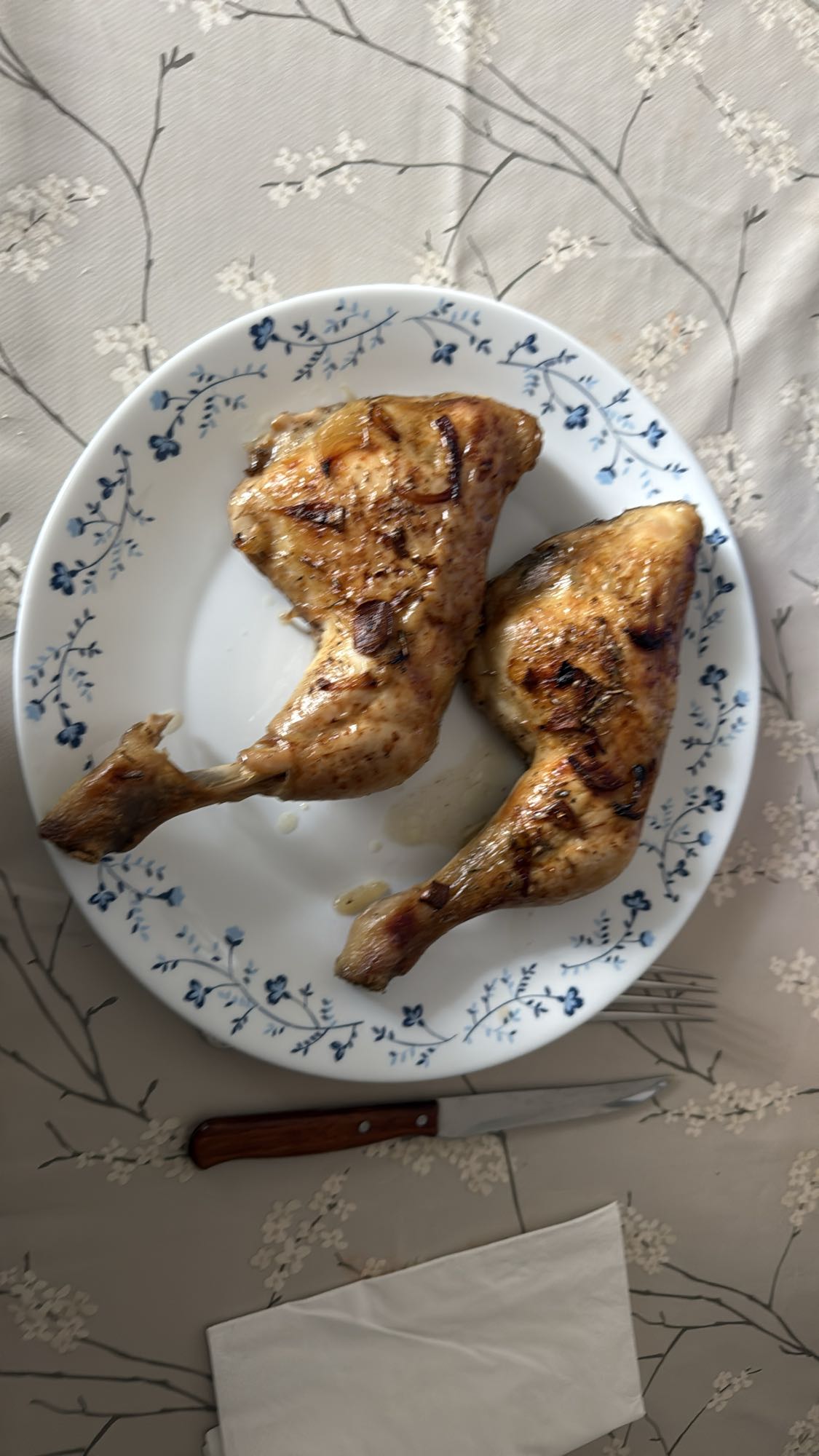 Piernas de pollo asadas