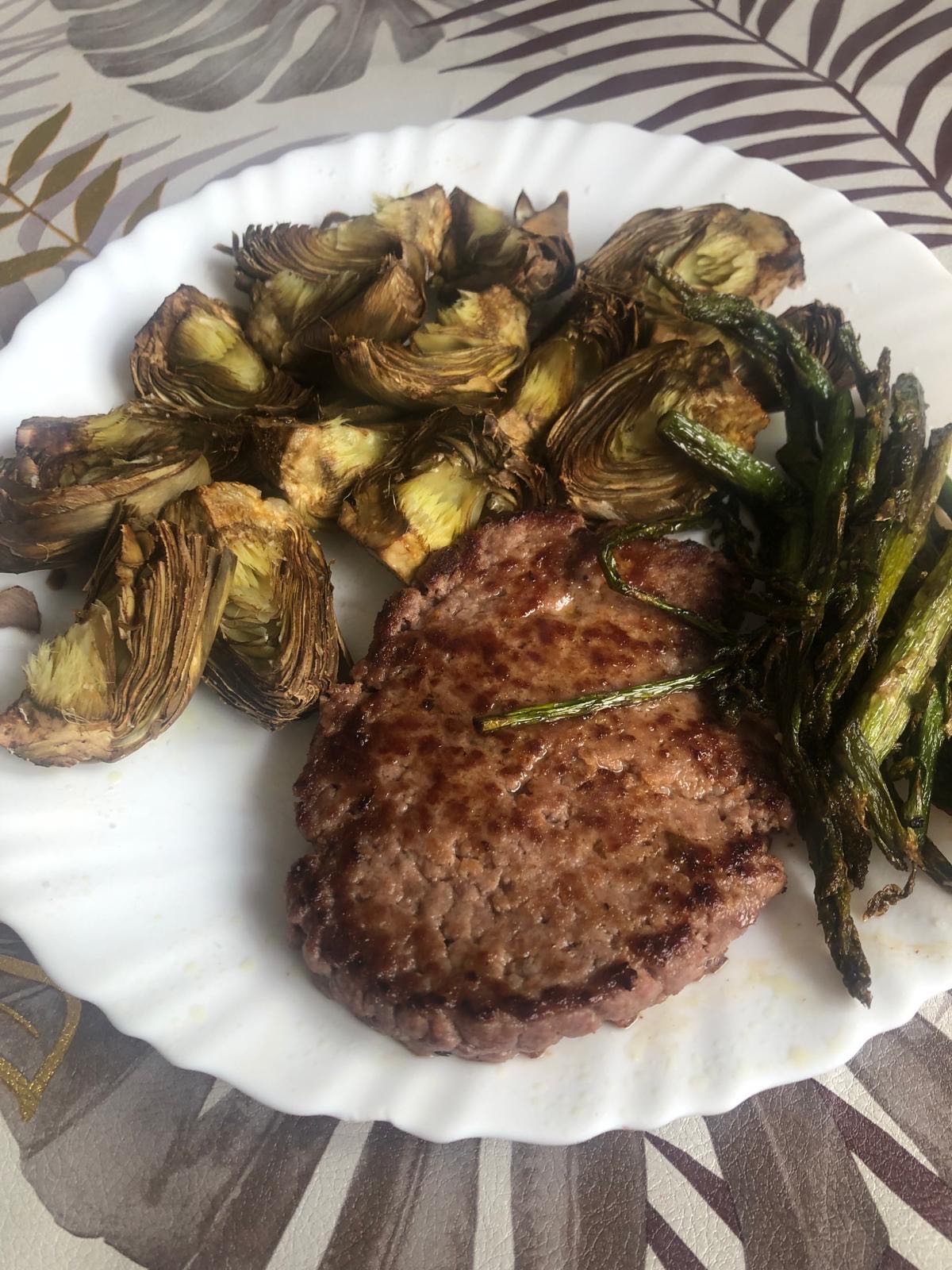 Hamburguesa con vegetales
