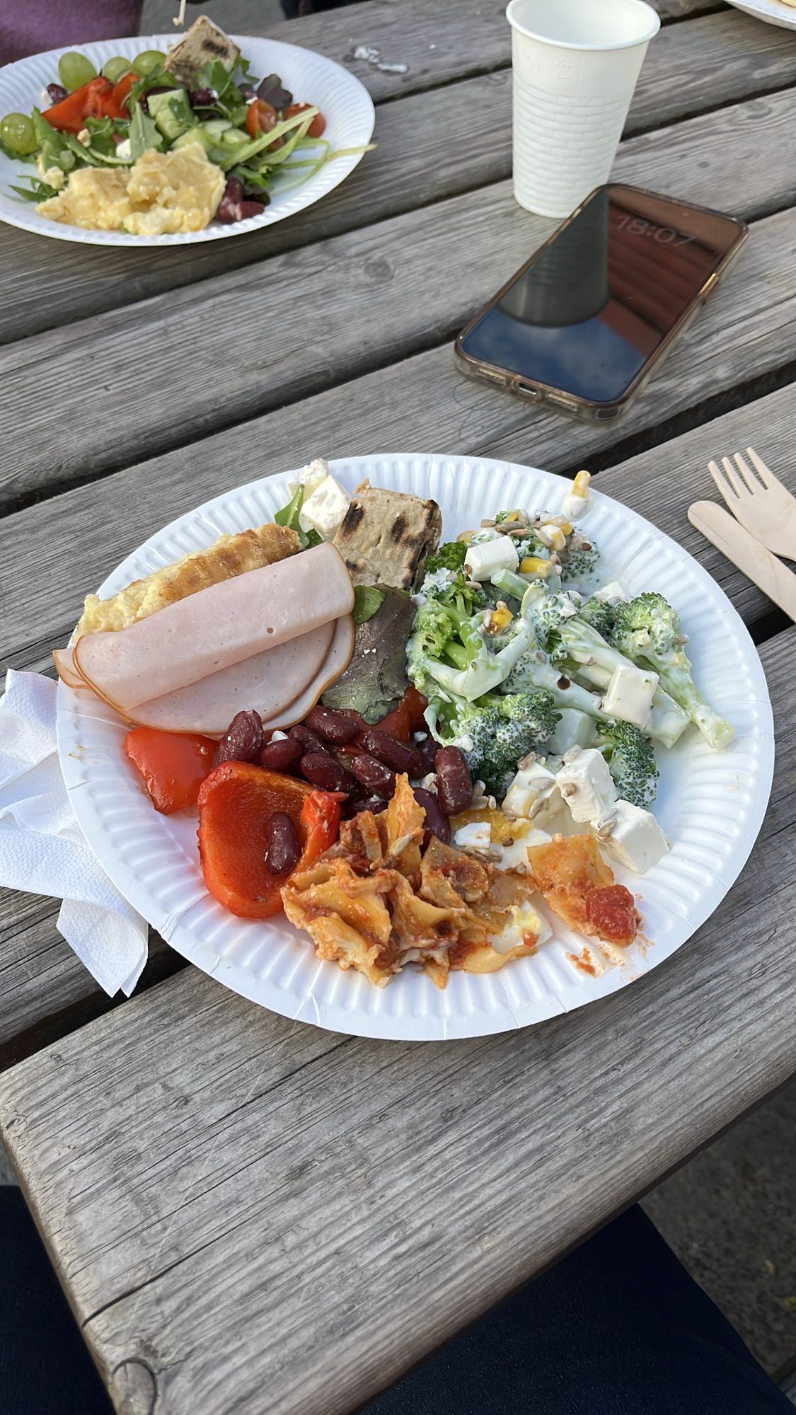 Blandad tallrik utomhus