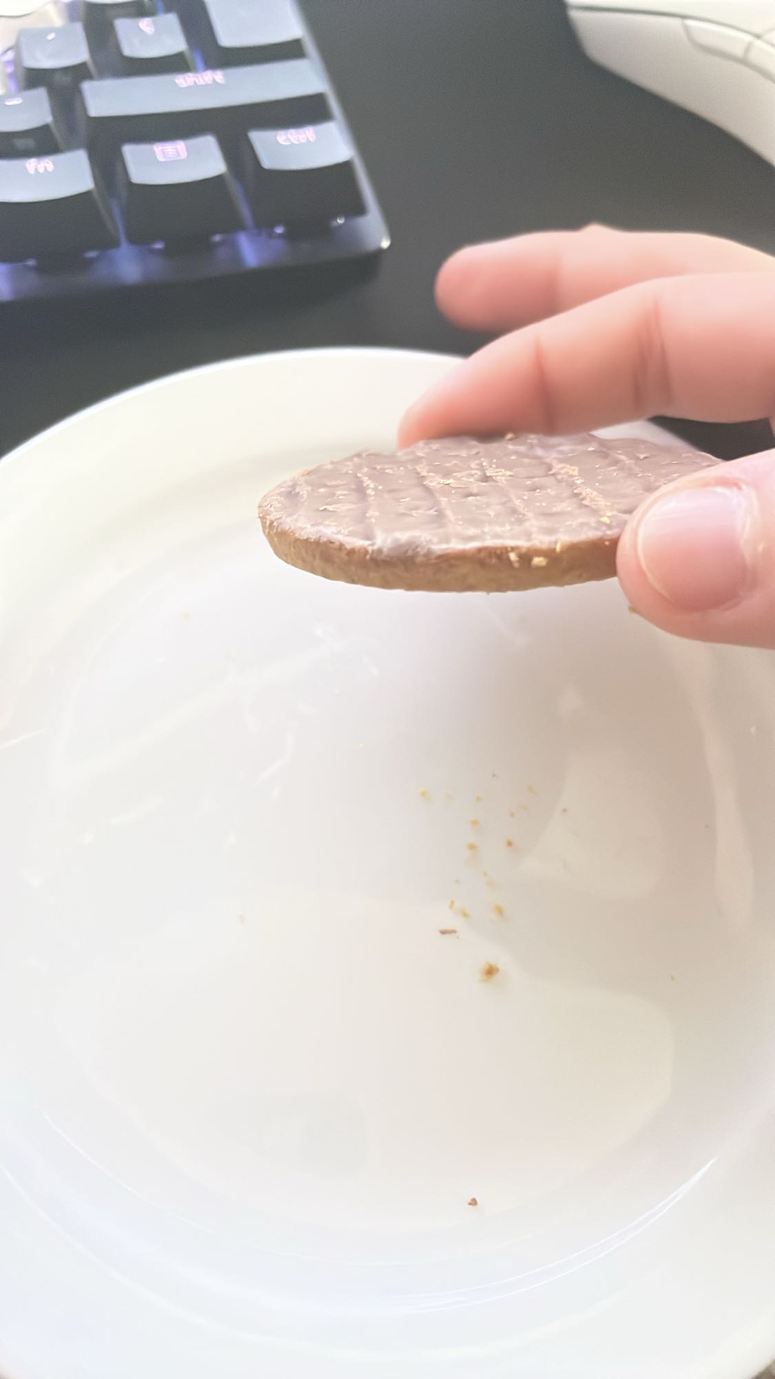 Galleta con chocolate