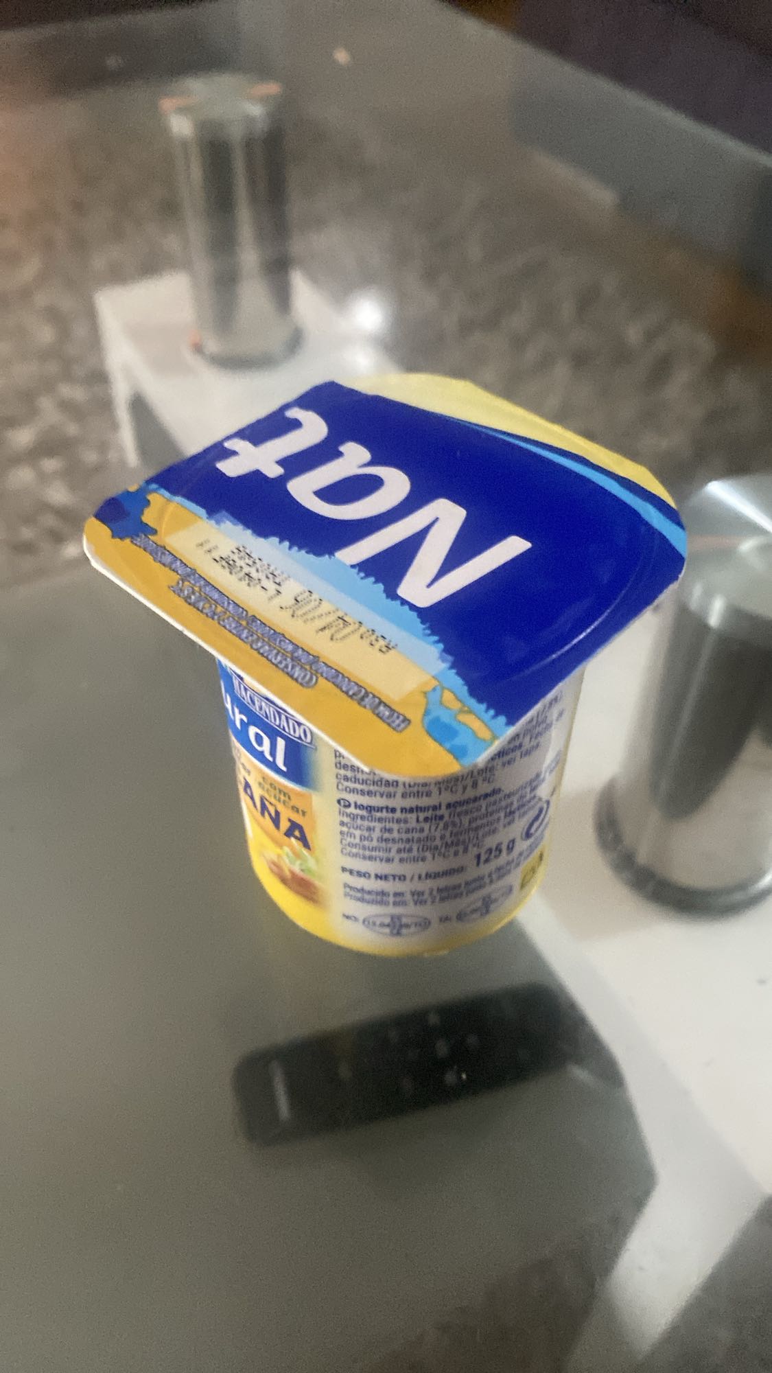 Yogur natural endulzado