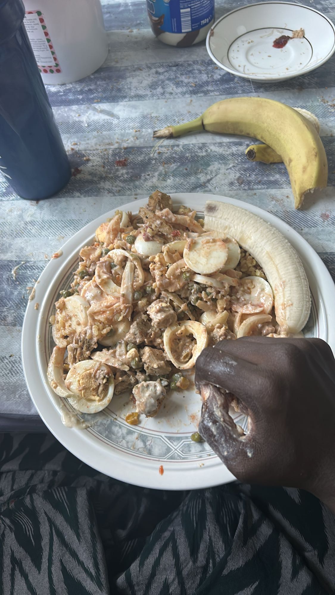 Ägg- och köttblandning