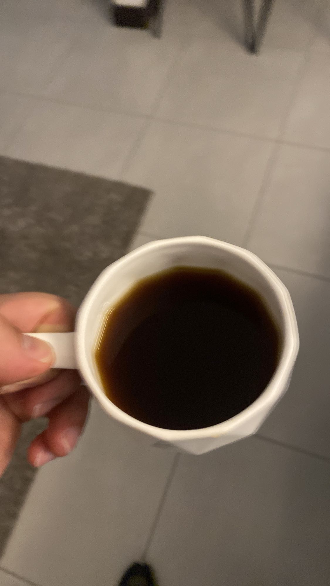Taza de café negro