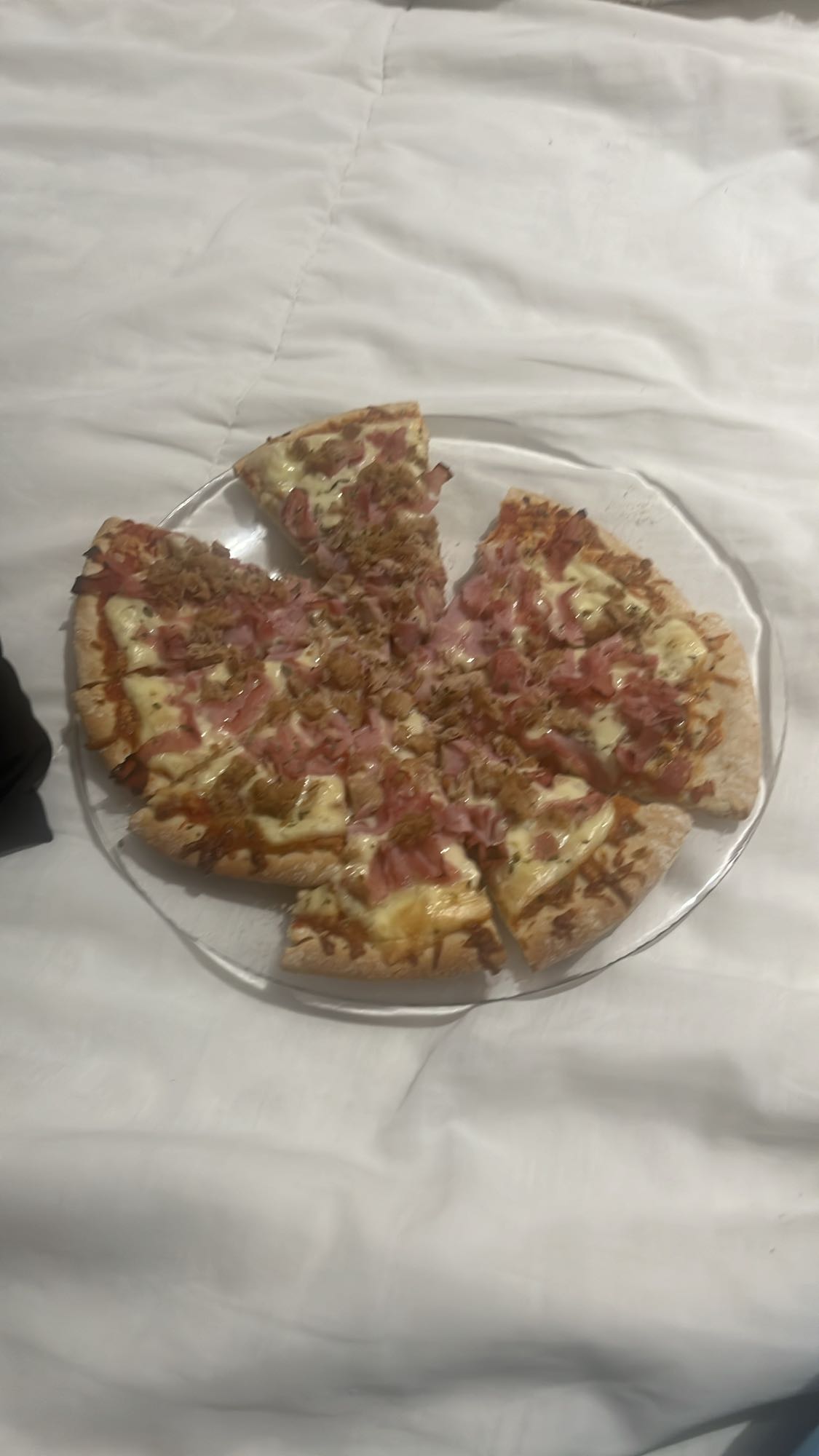 Pizza de jamón y queso