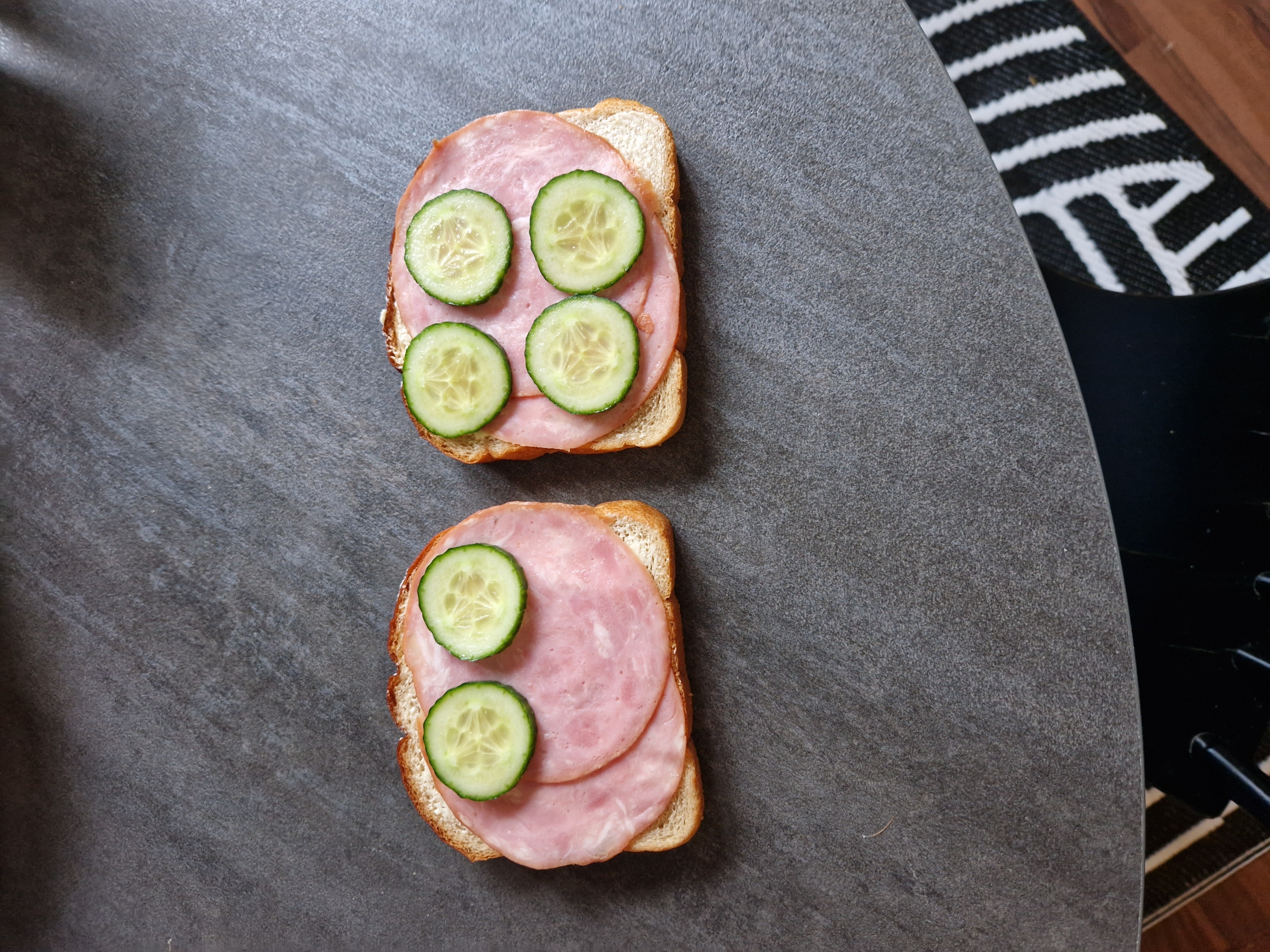 Ham Cucumber Toast
