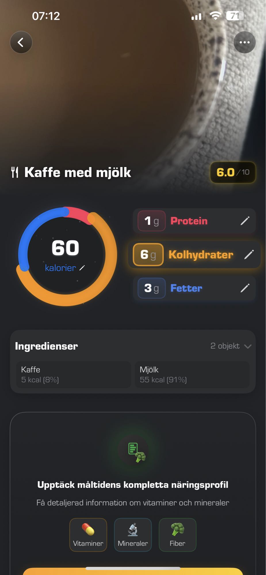 Kaffe med mjölk