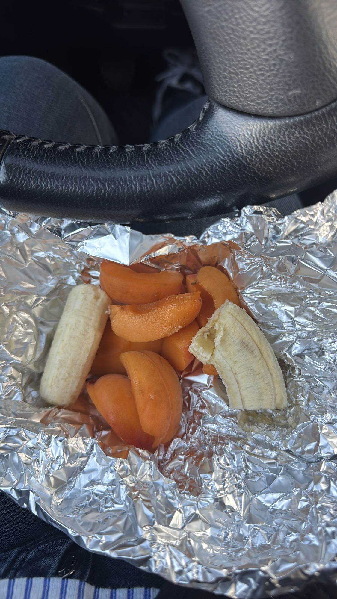 Fruta en papel aluminio