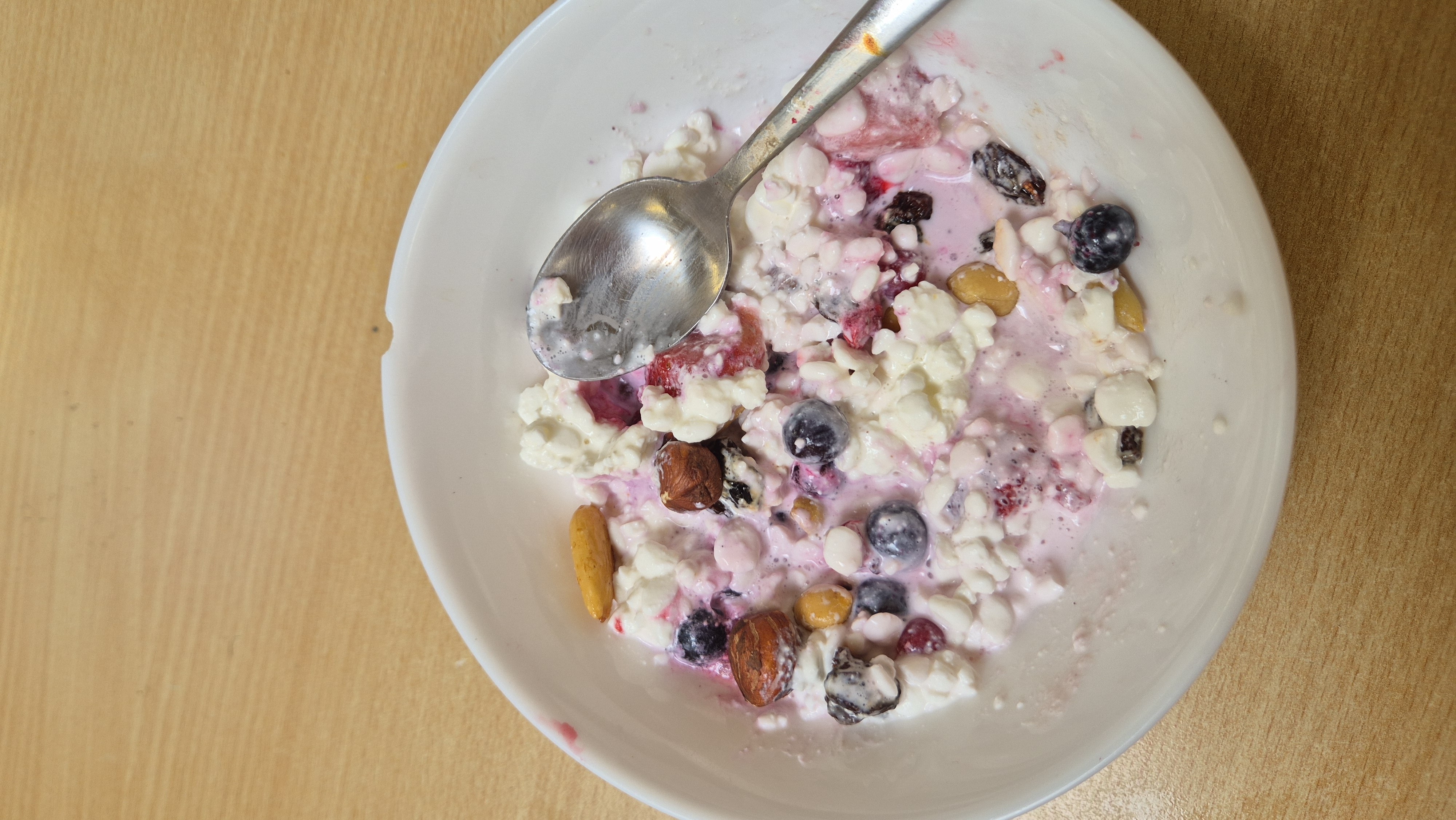 Cottage Cheese Fruit Nut Bowl