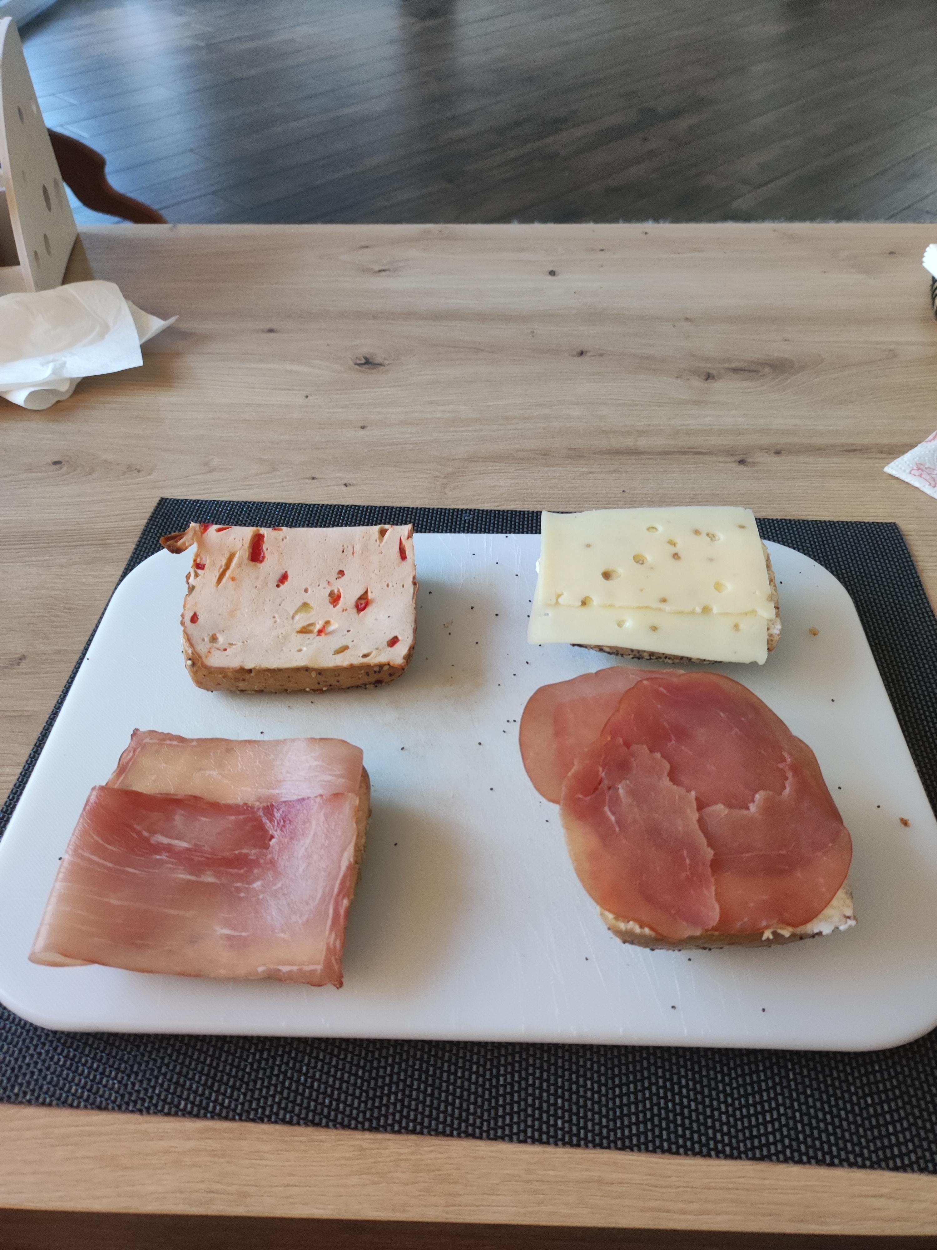 Mixed open sandwiches