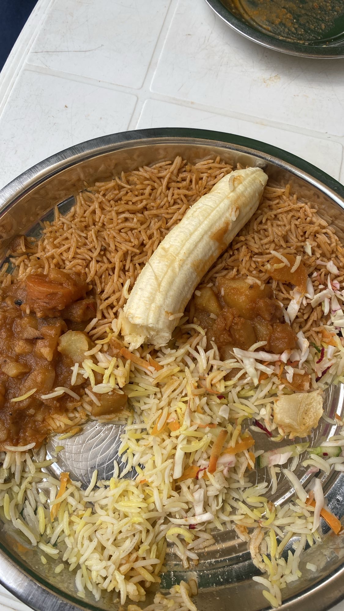 Rice and Banana Plate