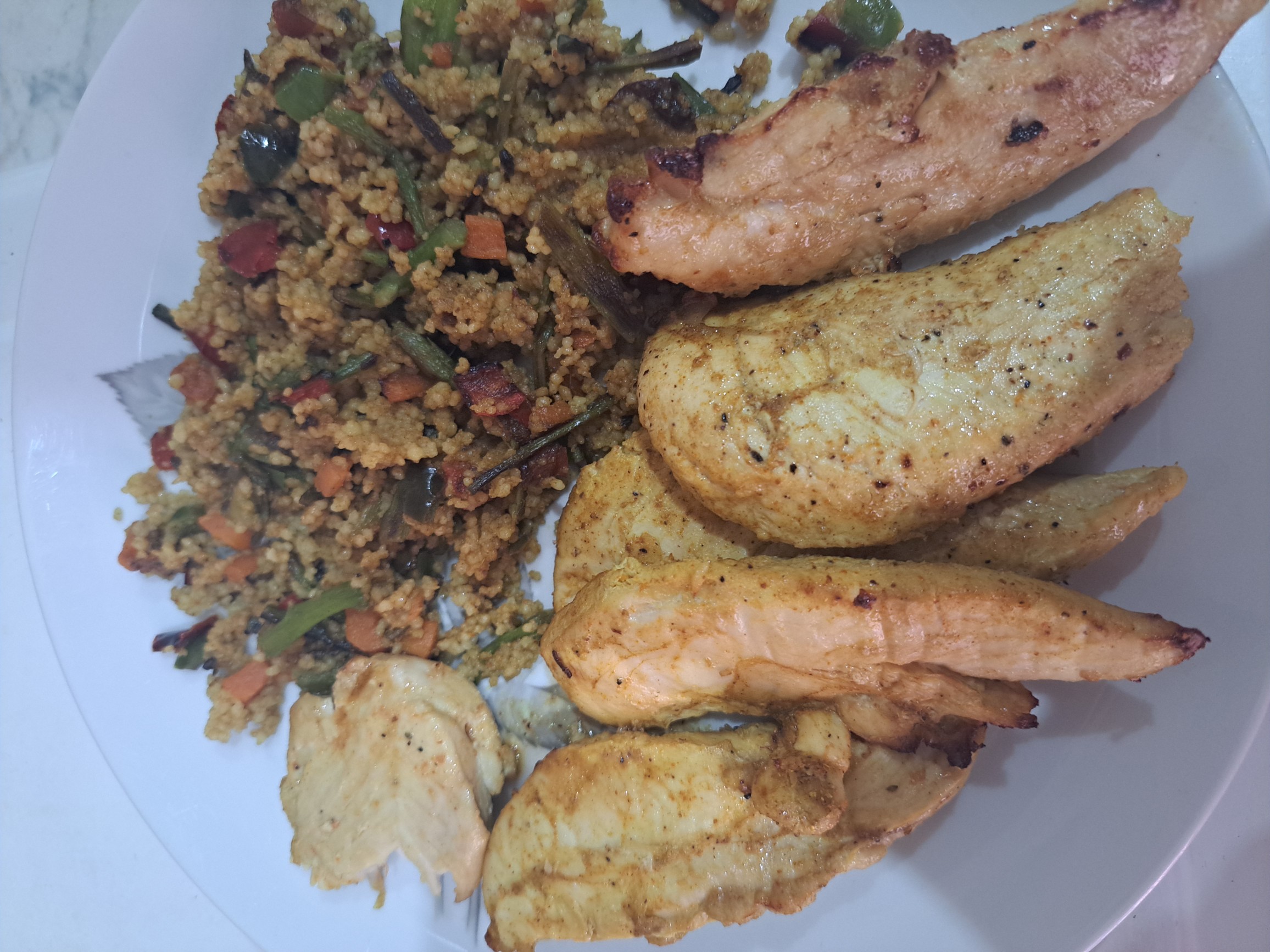 Pollo con cuscús y verduras