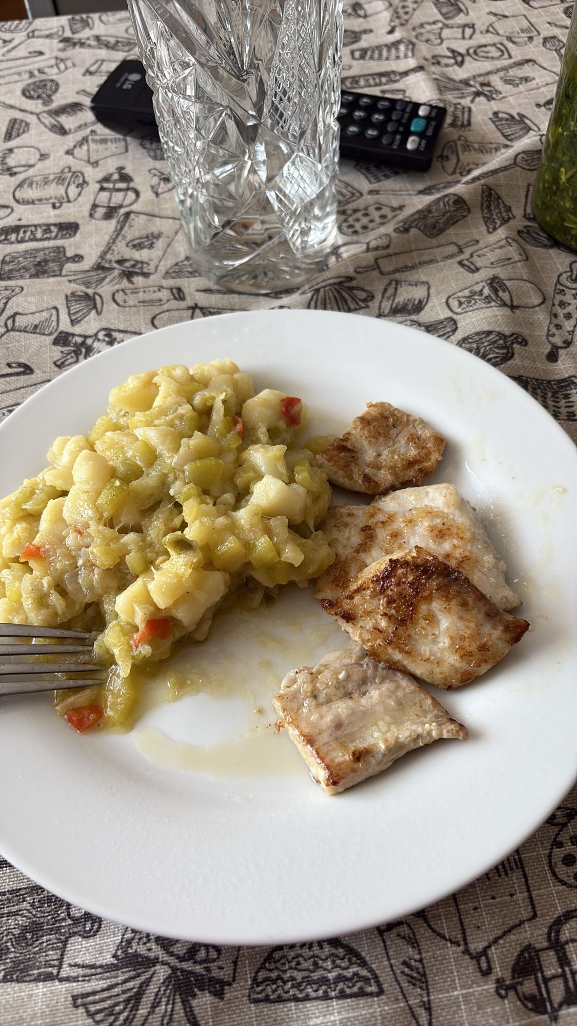 Pescado con calabacitas