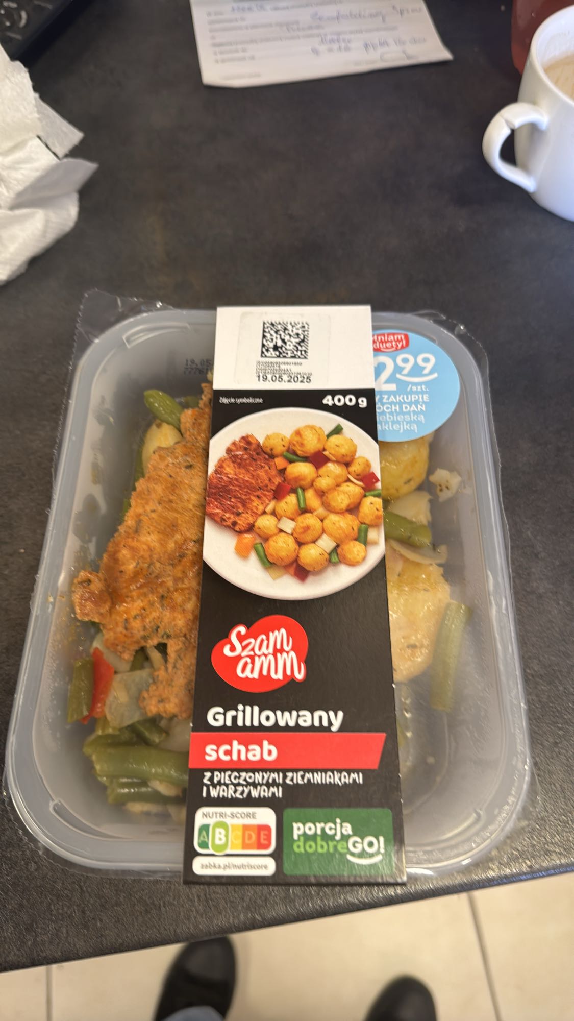 Grillowany schab z warzywami