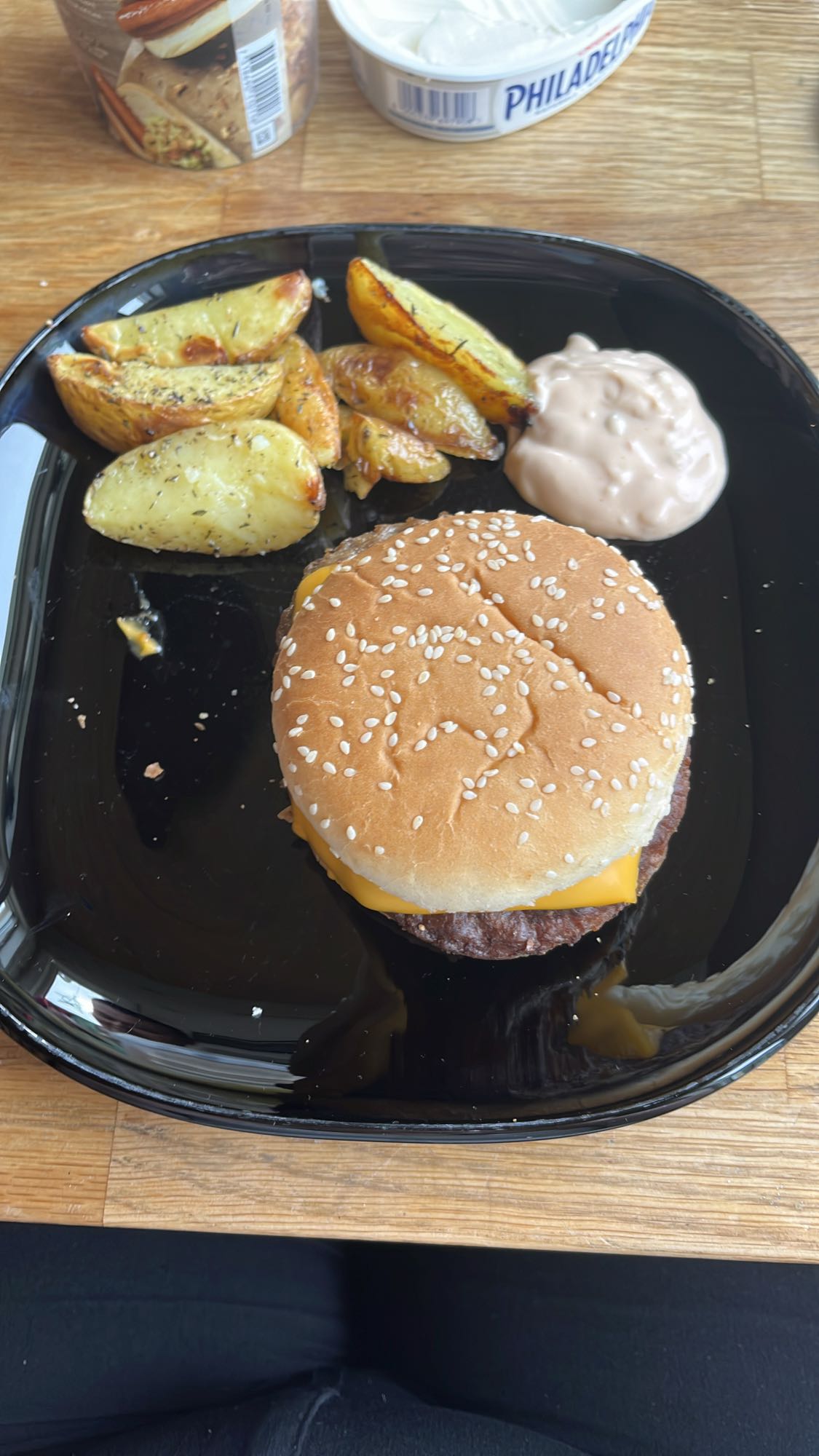 Hamburgare med potatis