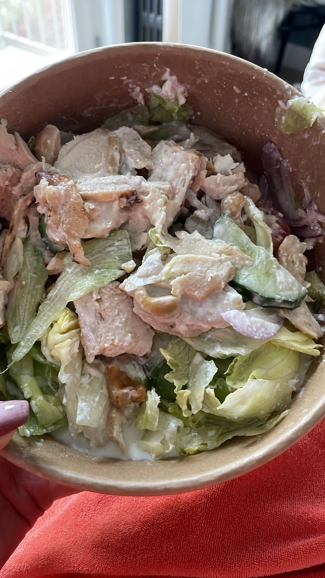 Kycklingsallad med dressing