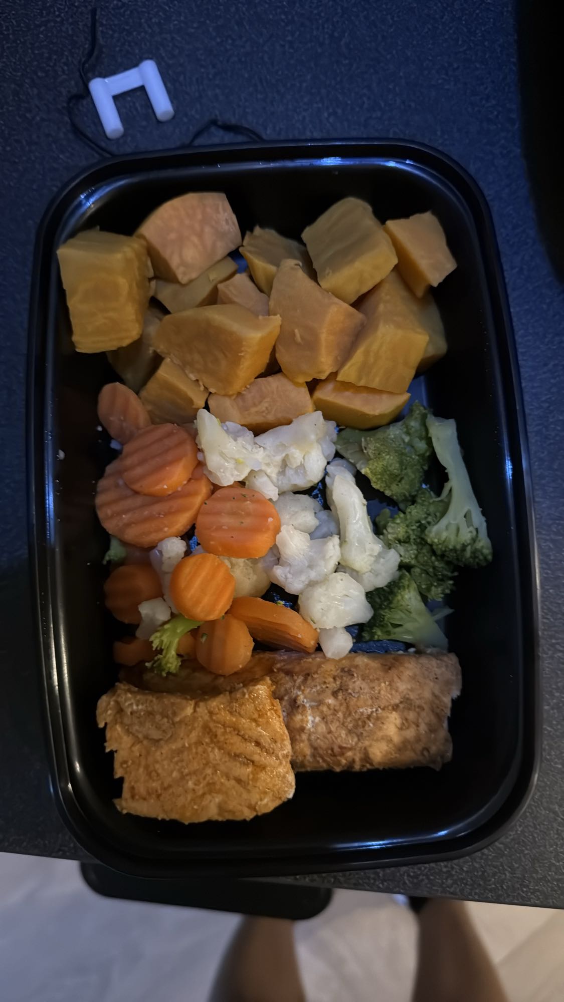 Zoete aardappel met tofu